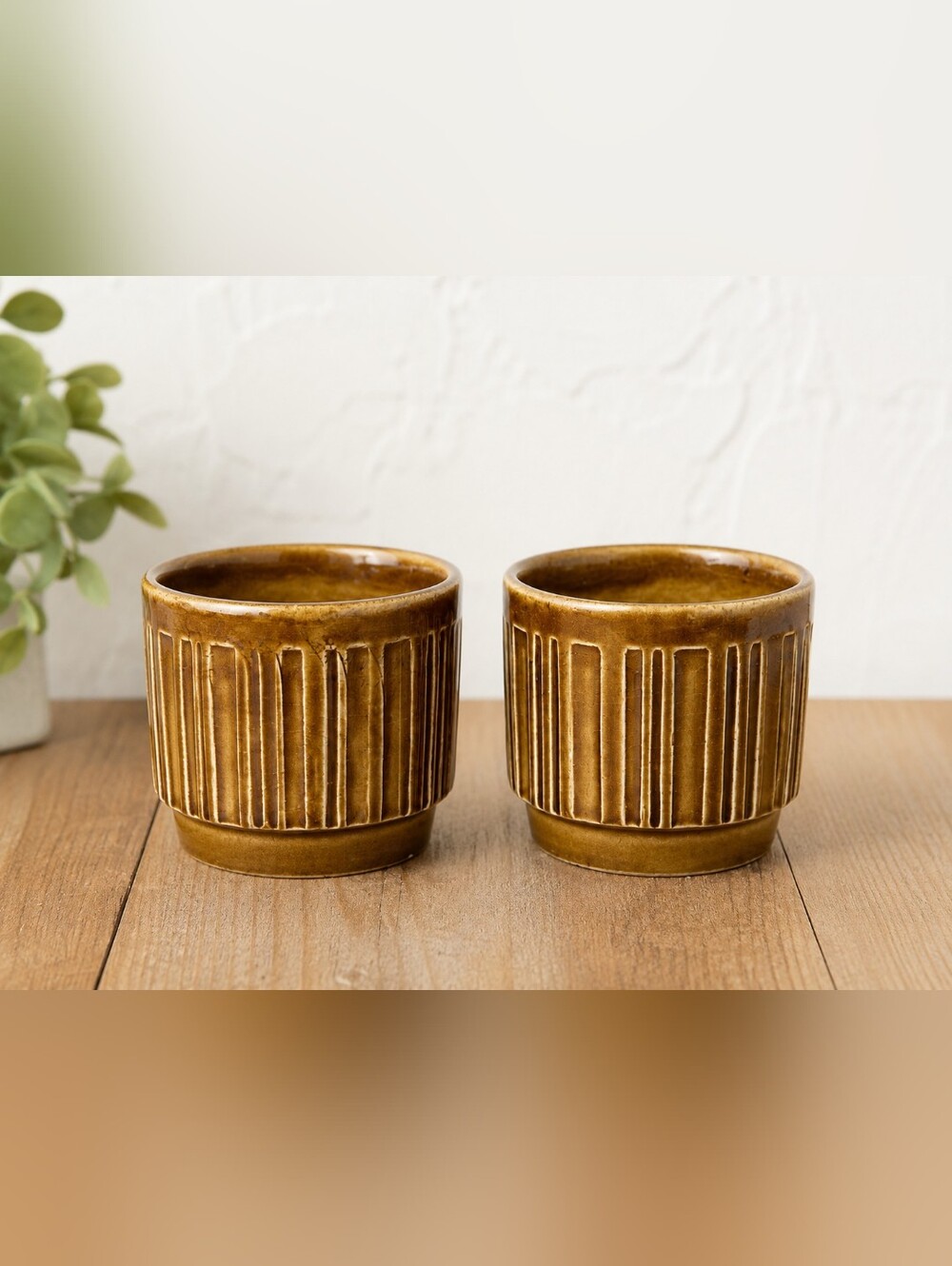 Vintage Biltons England Brown Stoneware Egg Cups Set of 2